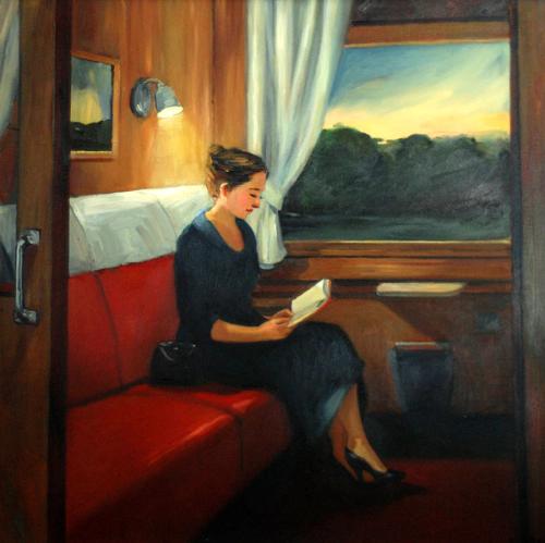 Sally Storch, Northeast Train at Dusk