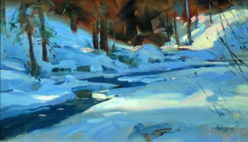 Dan Goozee, Winter Stream, Colorado